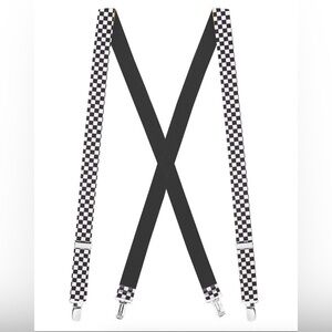 Checkered Black Suspenders